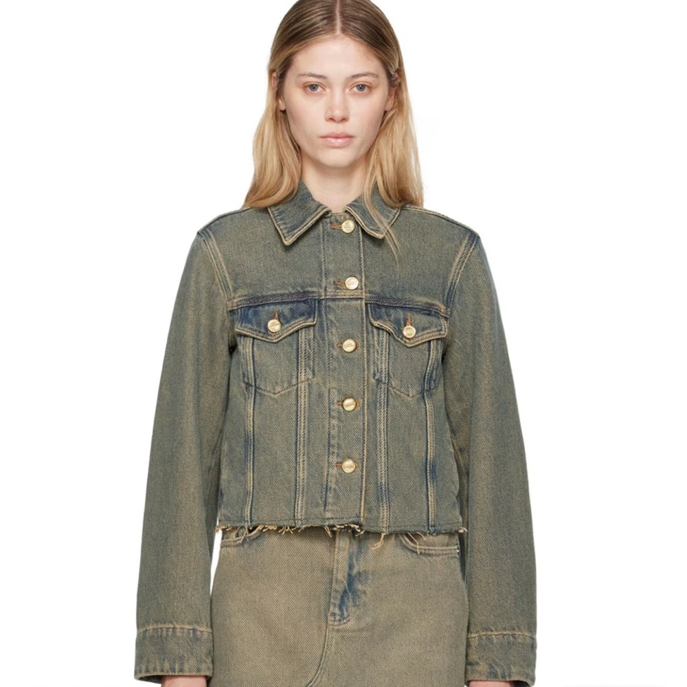GANNI Overdyed Heavy Denim Jacket